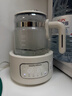 摩飛電器（Morphyrichards）恒溫水壺全玻璃養生壺家用燒水壺多段控溫電熱水壺極速風(fēng)冷沖奶泡奶機MR5602 1.2L 椰奶白 曬單實(shí)拍圖