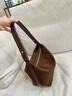 viney牛皮手提包包女包大容量托特包絨面生日禮物送女友老婆 【咖啡】高檔實(shí)用單肩腋下包 時(shí)尚品牌輕奢通勤百搭休閑大包 曬單實(shí)拍圖