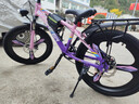 永久兒童自行車(chē)女孩6-10-15歲男孩中大童變速減震山地車(chē)小學(xué)生腳踏車(chē) 粉紫色 \變速+碟剎+避震+一體輪 22寸【推薦身高140-160cm】 曬單實(shí)拍圖