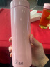 希諾（heenoor） 保溫杯女士304不銹鋼帶濾網(wǎng)茶杯清新便攜學(xué)生水杯簡(jiǎn)約優(yōu)雅杯子 粉色 370ml 曬單實(shí)拍圖