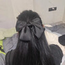 薇施妮（WEISHINI）蝴蝶結頭飾黑色大發(fā)夾后腦勺韓版新款感法式女士發(fā)飾彈簧夾 黑色-領(lǐng)結款-彈簧夾 曬單實(shí)拍圖