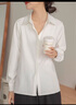 麓格立長(cháng)袖白襯衫女職業(yè)正裝寬松休閑正裝長(cháng)袖白襯衫設計感垂感襯衣上衣 長(cháng)袖白襯衫 S 【建議75-101斤】 曬單實(shí)拍圖