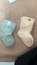 愛(ài)寶適嬰兒襪子春秋冬新生兒襪子寶寶中筒棉襪兒童襪子腳套4雙XS碼S398 曬單實(shí)拍圖