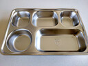 圣爾頓304不銹鋼快餐盤(pán)商用食堂分菜盤(pán)餐盒學(xué)校餐盤(pán)飯盒加深五格餐盤(pán) 曬單實(shí)拍圖