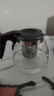 茶吧機飲水機玻璃電熱水壺茶壺茶臺電茶爐保溫壺單壺帶濾網(wǎng)耐高溫茶具大容量水壺泡茶壺茶水分離 黑色半把款式 曬單實(shí)拍圖