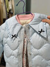 巴拉巴拉童裝女童羽絨服冬裝外套甜美蝴蝶結上衣潮流舒適戶(hù)外洋氣 冰藍A81503-白鴨絨 160 (充絨量83g） 曬單實(shí)拍圖