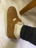 百麗（Belle）周雨彤同款全麥吐司毛里勃肯鞋女冬季商場(chǎng)保暖棉鞋E6V1DDM5 棕色【方槍槍同款】 39 曬單實(shí)拍圖
