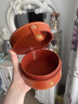 維佩洛高端品質(zhì)文玩收納盒手工牛皮橄欖核桃核手串包首飾圓盒便攜收納盒 復古棕 曬單實(shí)拍圖
