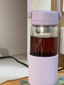 北鼎（Buydeem）泡茶隨手杯 茶水分離家用耐高溫玻璃杯便攜 鈦茶籃 470m|羅蘭紫 曬單實(shí)拍圖