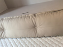 云朵感榻榻米靠枕加厚床頭靠墊軟包榻榻米真皮靠背定制牛皮套罩 【奢感納帕皮-優(yōu)選好貨】鋯石咖 長(cháng)180*高55cm（套床頭使用） 曬單實(shí)拍圖
