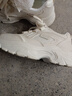 古芊女鞋2026新款老爹鞋女踩屎感夏季透氣小碼網(wǎng)面軟底減震跑步運動(dòng)鞋 米色 37 (235mm) 曬單實(shí)拍圖