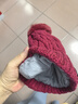 恒源祥2025新款韓版毛球亮片毛線(xiàn)帽女秋冬加厚保暖可愛(ài)帽子百搭針織帽潮 紅色/加絨亮片 M(56-58cm) 曬單實(shí)拍圖