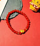 中國黃金（CHINA GOLD）足金錢(qián)幣馬紅瑪瑙手串女新款生肖馬本命年手鏈生日圣誕禮物送女友 【京速達】足金錢(qián)幣馬紅瑪瑙手串 約0.6g 曬單實(shí)拍圖