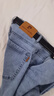 皮爾卡丹（pierre cardin）牛仔褲男春秋季寬松直筒休閑褲男士高端潮流褲子男裝 淺藍色 32 曬單實(shí)拍圖