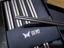 雙槍100%純鈦筷子 家用高檔金屬筷鈦質(zhì)中空防燙防滑輕量便攜餐具套裝 曬單實(shí)拍圖