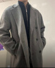 GXG男裝經(jīng)典H型羊駝毛桑蠶絲大衣 灰色 170/M 曬單實(shí)拍圖