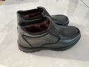 足力健老人鞋保暖男靴商務(wù)皮靴男士皮鞋加絨中老年休閑皮鞋 6100K黑色40 曬單實(shí)拍圖