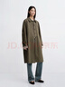 edition【董潔同款】風(fēng)衣外套女2025秋季新款襯衫領(lǐng)長(cháng)款風(fēng)衣外套 軍綠色 M 曬單實(shí)拍圖
