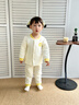 馬卡樂(lè )秋冬嬰幼兒童空氣棉家居服套裝加厚保暖休閑外出服 黃色 100 曬單實(shí)拍圖