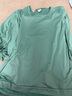 皮爾卡丹（pierre cardin）純色棉麻t恤女七分袖2025夏季新款文藝復古寬松圓領(lǐng)顯瘦上衣 綠色 L 建議101-120斤 曬單實(shí)拍圖