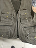 烈焰戰隊馬甲 男士中年秋季多口袋釣魚(yú)馬夾背心 中老年休閑95棉帶里襯坎肩 108款軍綠色 3XL （建議體重145-165斤） 曬單實(shí)拍圖