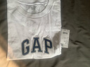 GAP男女裝春季款純棉字母logo短袖T恤常規上衣美版570044 白色 L 美碼 XL亞洲碼185/104A 【偏小，建議選大一碼】 曬單實(shí)拍圖