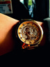 歐利時(shí)（OLEVS）瑞士認證品牌手表男機械表鏤空龍表全自動(dòng)男士手表夜光防水鑲鉆表 OLEVS-7027-全金色 曬單實(shí)拍圖