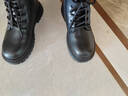 富羅迷女童馬丁靴春秋季時(shí)尚洋氣兒童皮靴中大童軟底防滑短筒靴 黑色 34 曬單實(shí)拍圖