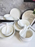 墨色釉下彩碗碟餐具套裝家用高級感陶瓷碗盤(pán)餐具整套禮盒喬遷禮物66件 曬單實(shí)拍圖