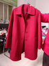 ROYAY高端品牌羊毛呢大衣女裝秋冬高級感呢子外套2025年最新款女士衣服 酒紅色 L (110-120) 曬單實(shí)拍圖