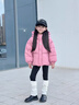 G.duck小黃鴨女童羽絨服冬季新款洋氣寶寶冬裝兒童加厚冬款短款棉服外套 西瓜紅 110 cm 曬單實(shí)拍圖