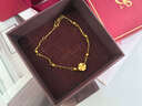 周大生（CHOW TAI SENG）黃金手鏈幸運四葉草足金手鏈女情人節禮物送女友老婆媽媽生日禮物 足金四葉草手鏈+經(jīng)典禮盒 曬單實(shí)拍圖