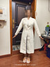 秀觀(guān)唐秀觀(guān)唐白寧新中式國風(fēng)秋冬優(yōu)雅毛呢復古繡花改良旗袍唐裝大衣外套 米白色 L 曬單實(shí)拍圖