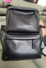 羅梅達爾（Rommedal）雙肩包男時(shí)尚簡(jiǎn)約大容量旅行包男士背包頭層牛皮學(xué)生書(shū)包雙肩包 黑色【京倉次日達】高43*寬30*厚15CM 曬單實(shí)拍圖