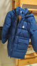 匹克童裝兒童棉服2026新款男童中長(cháng)款外套冬季外出服女童保暖衣服秋冬 【中長(cháng)連帽棉服】深藍/標白 160 曬單實(shí)拍圖