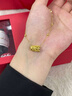 中國黃金（CHINA GOLD）馬上有錢(qián)黃金手鏈女足金馬年本命年手串新年情人節禮物送女友生日 足金錢(qián)幣飛馬吊墜+18k金手鏈 曬單實(shí)拍圖