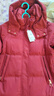雪中飛羽絨服女過(guò)膝長(cháng)款可拆連帽冬季戶(hù)外大口袋騏驥紅加厚防寒保暖外套 曬單實(shí)拍圖
