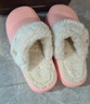 樸西冬季防水可拆卸棉拖鞋女士保暖室內厚底防滑可外穿 淺粉 36-37 曬單實(shí)拍圖