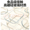 玻璃飯盒可微波爐加熱專(zhuān)用碗上班族打包帶蓋便當盒保溫餐盒保鮮盒 高硼硅-長(cháng)無(wú)隔-1040ml 曬單實(shí)拍圖