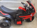 AKOOYA兒童電動(dòng)摩托車(chē)2-3-5-6歲可坐人電動(dòng)車(chē)玩具車(chē)自駕遙控電瓶三輪車(chē) 【標配】烈焰紅+音樂(lè )燈光+皮座+大電瓶 曬單實(shí)拍圖