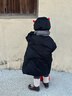 嘟嘟家【四級防水】?jì)和B帽羽絨服中長(cháng)款寶寶鴨絨外套加厚冬季男童冬裝 黑色 100 曬單實(shí)拍圖