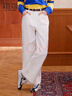 Teenie Weenie小熊女裝休閑褲秋季寬松舒適氣質(zhì)通勤直筒褲 象牙白 M 曬單實(shí)拍圖