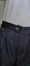 羅蒙（ROMON）加肥加大碼桑蠶絲雙褶西褲男秋冬厚款中老年高腰寬松爸爸長(cháng)褲 雙褶#黑色【秋冬】 厚款 42碼【腰圍3尺1】建議185-195斤 曬單實(shí)拍圖