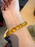 百年老鳯祥天然黃水晶本命佛手串男女款轉運手鏈本命年情侶手鏈小 【生肖牛請-虛空藏菩薩】(珠徑約10mm)曜晶級黃 曬單實(shí)拍圖