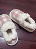 樸西月子鞋女款棉鞋室內家居女士棉拖鞋包跟保暖冬季毛絨拖鞋女情侶款 蜜桃粉 35 【35-36】 曬單實(shí)拍圖