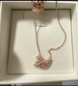 施華洛世奇（SWAROVSKI）【品牌直供】粉色天鵝項鏈女 女士項鏈送女友禮物 5469989 曬單實(shí)拍圖