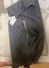 紅袖純色垂感闊腿褲冬季新款女裝坑條系帶松緊腰顯瘦休閑百搭保暖長(cháng)褲 灰060 M 曬單實(shí)拍圖