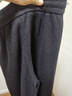 可然樸簡(jiǎn)【平卉】顯瘦大長(cháng)腿  雙層羊毛針織直筒闊腿褲子女褲2025秋冬 暮夜灰 L 曬單實(shí)拍圖
