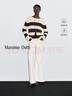 Massimo Dutti折扣季2025年女裝休閑簡(jiǎn)約通勤風(fēng)純棉條紋針織衫05731830 乳白色 XS (165/84A) 曬單實(shí)拍圖