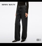 MISS SIXTY2025冬季新款牛仔褲女含羊絨中腰黑灰直筒褲厚款長(cháng)褲 黑灰常規 30 曬單實(shí)拍圖